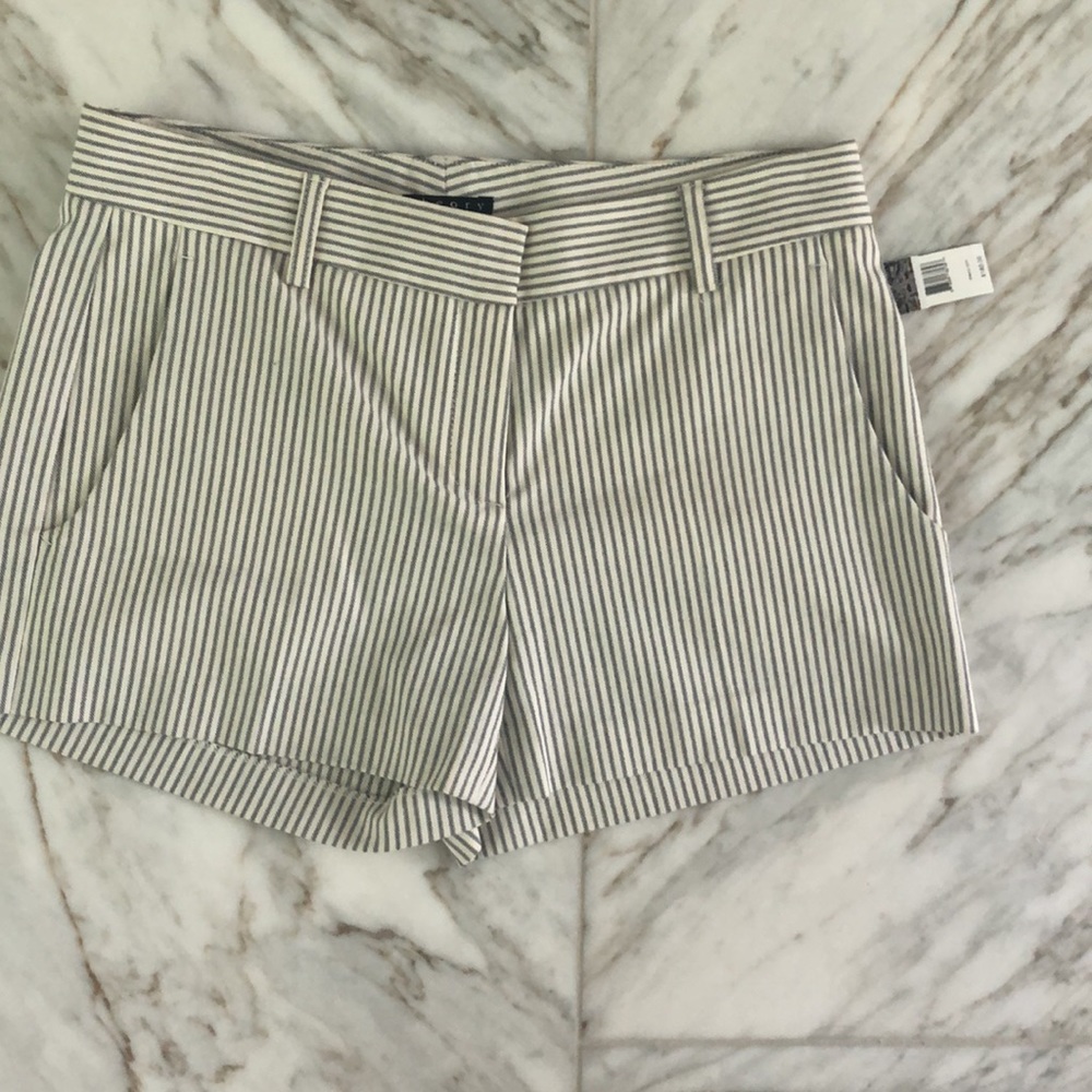 🩳- Theory Yanima Canvas Stripe Shorts Size 4! NWT!